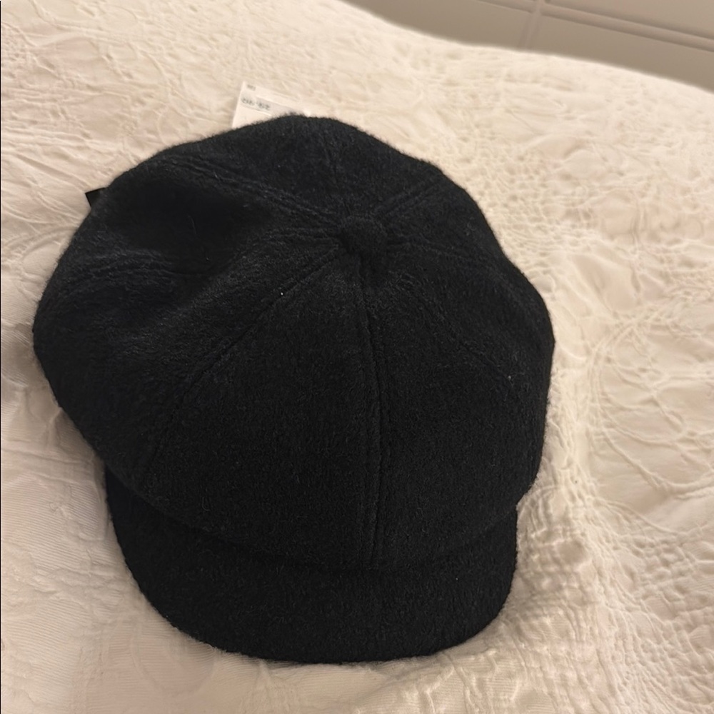 Black Newsboy Cap